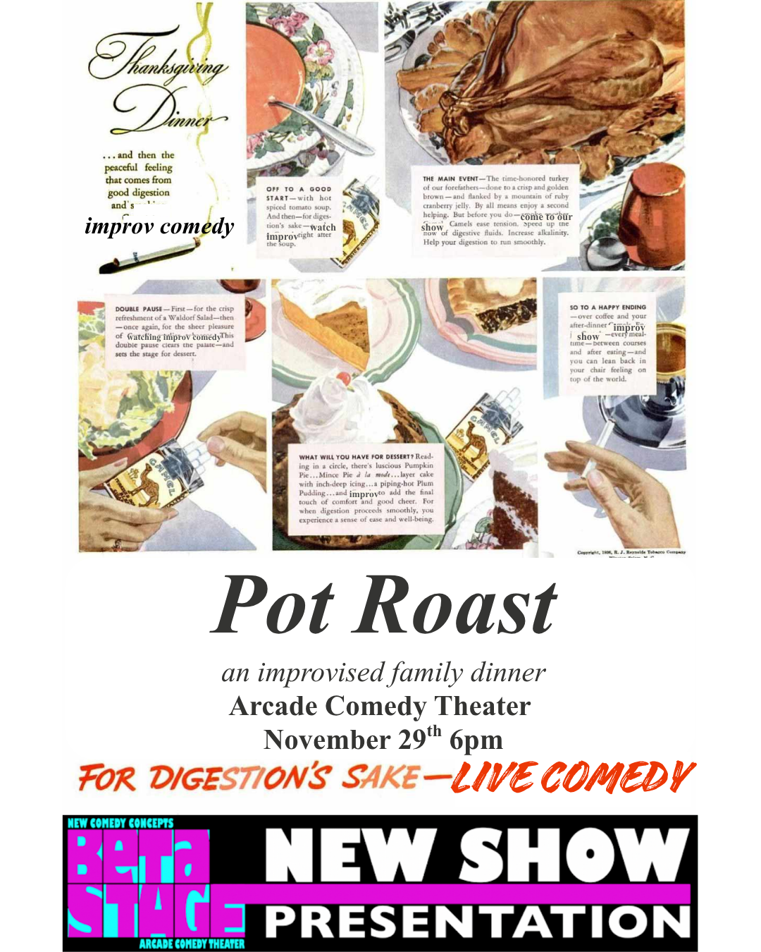 Watch us take an audience interview and turn it into a dinner that spirals into a hilarious exploration of what makes families unique and universal.